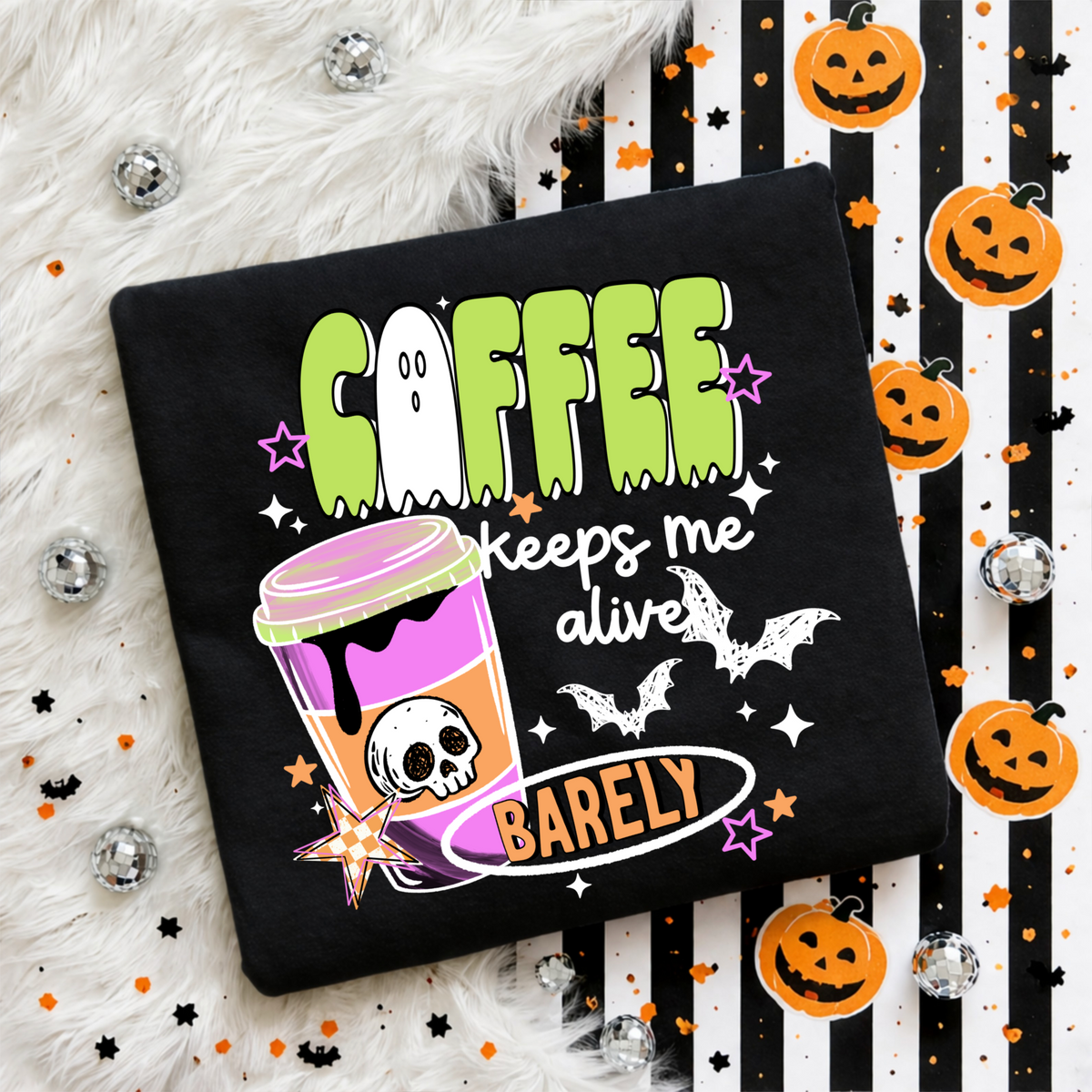 Coffee keeps me alive white (CSC) DTF Transfer