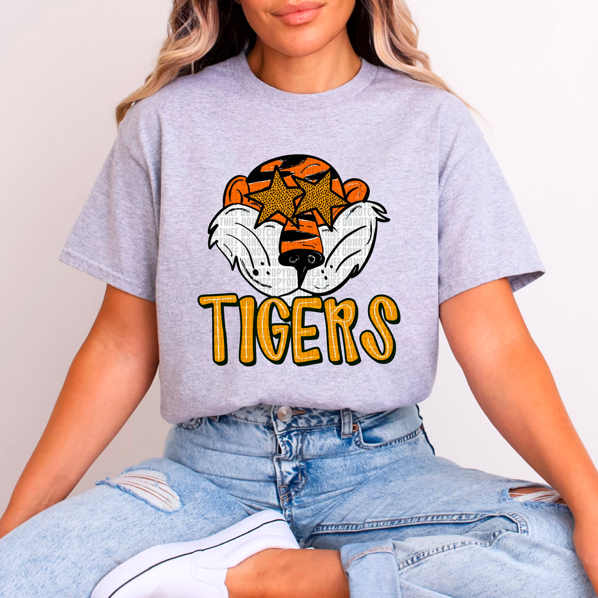 Tigers yellow font 93771 DTF transfer
