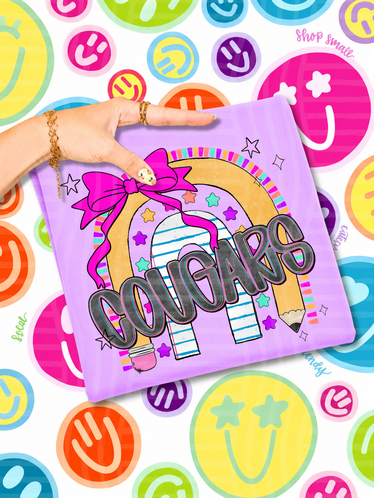 Cougars rainbow crayon (CAPLINGER) DTF Transfer