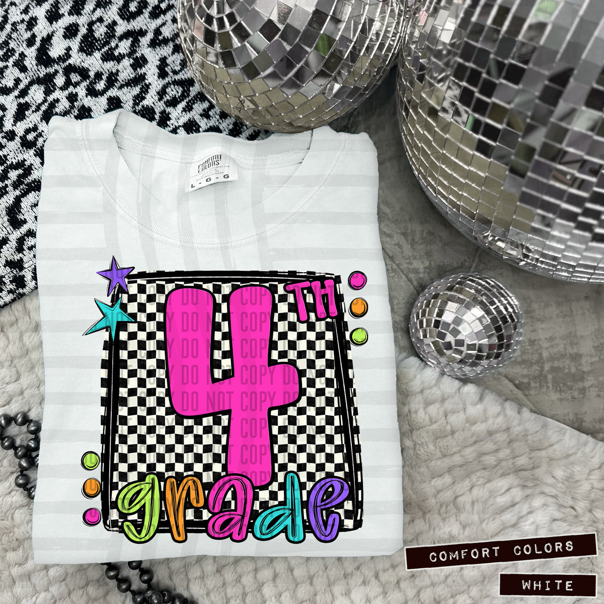4th Grade Bright Preppy (Caplinger) 109501 DTF transfer