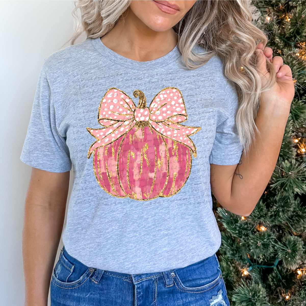 Pink Out Coquette Pumpkin Gold 117281 DTF Transfer