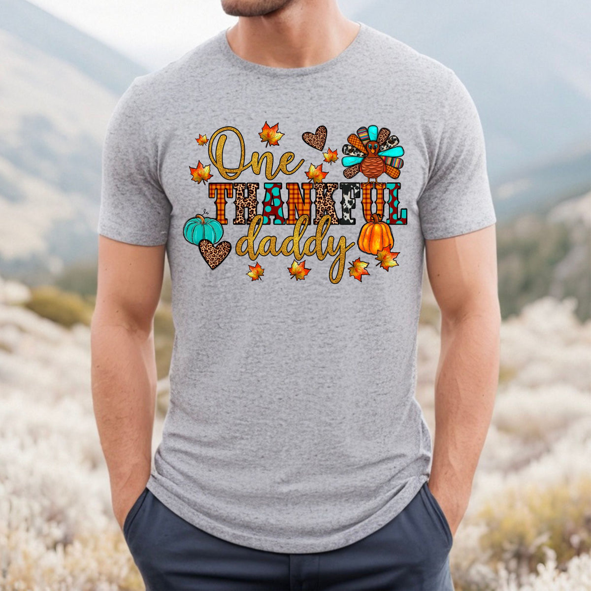 One Thankful Daddy-38817-DTF transfer