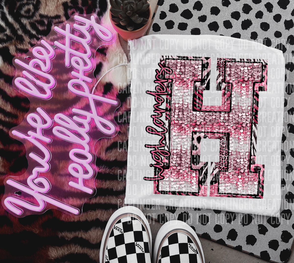 Highlanders wild and pink (Caplinger) DTF transfer