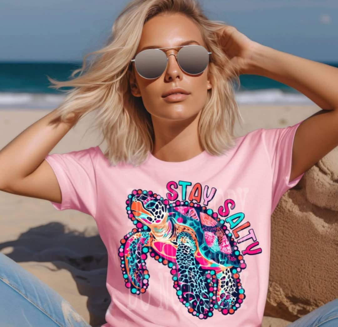 Stay salty turtle (PH) 97261 DTF transfer