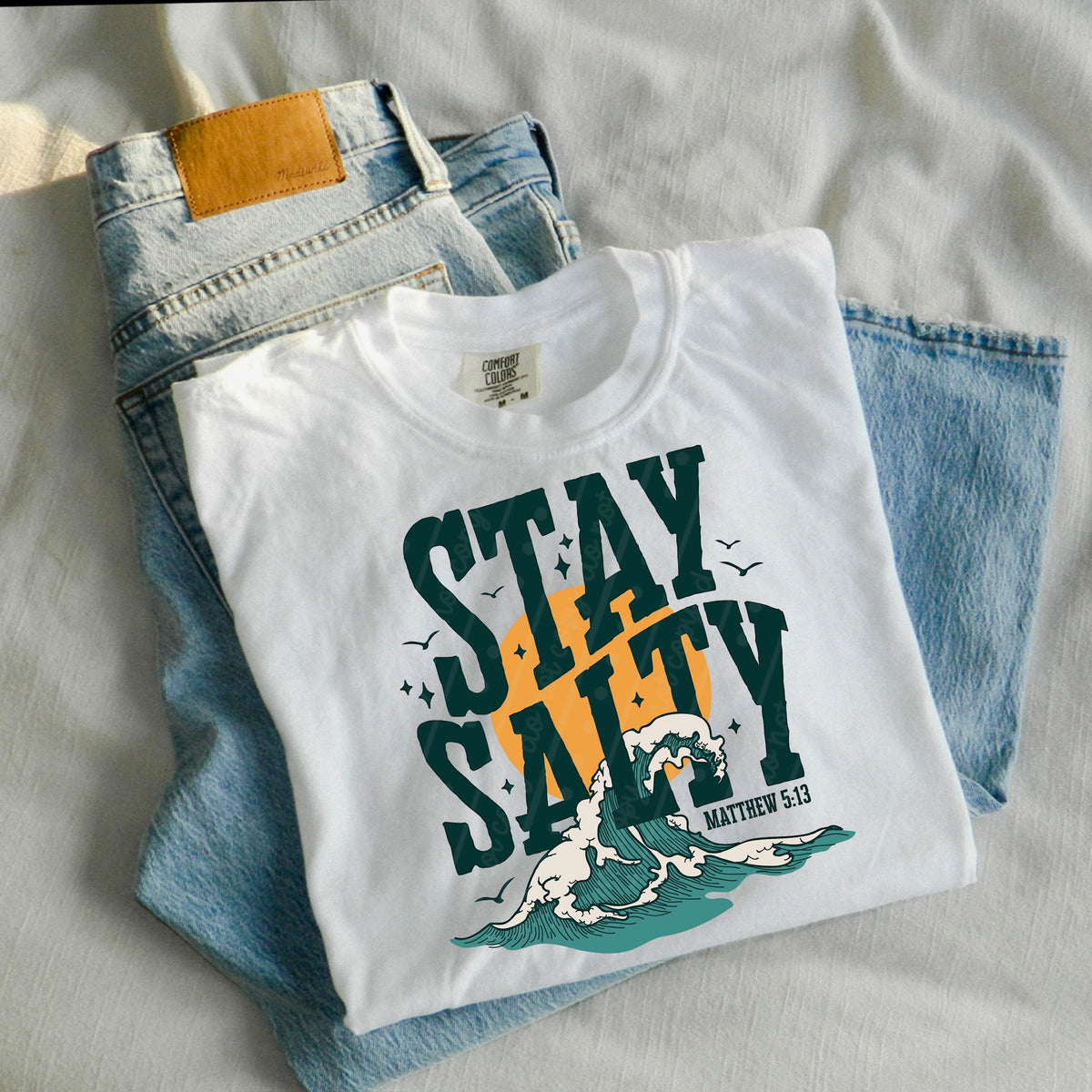 Stay Salty Matthew 5:13 (dark green words) DTF Transfer