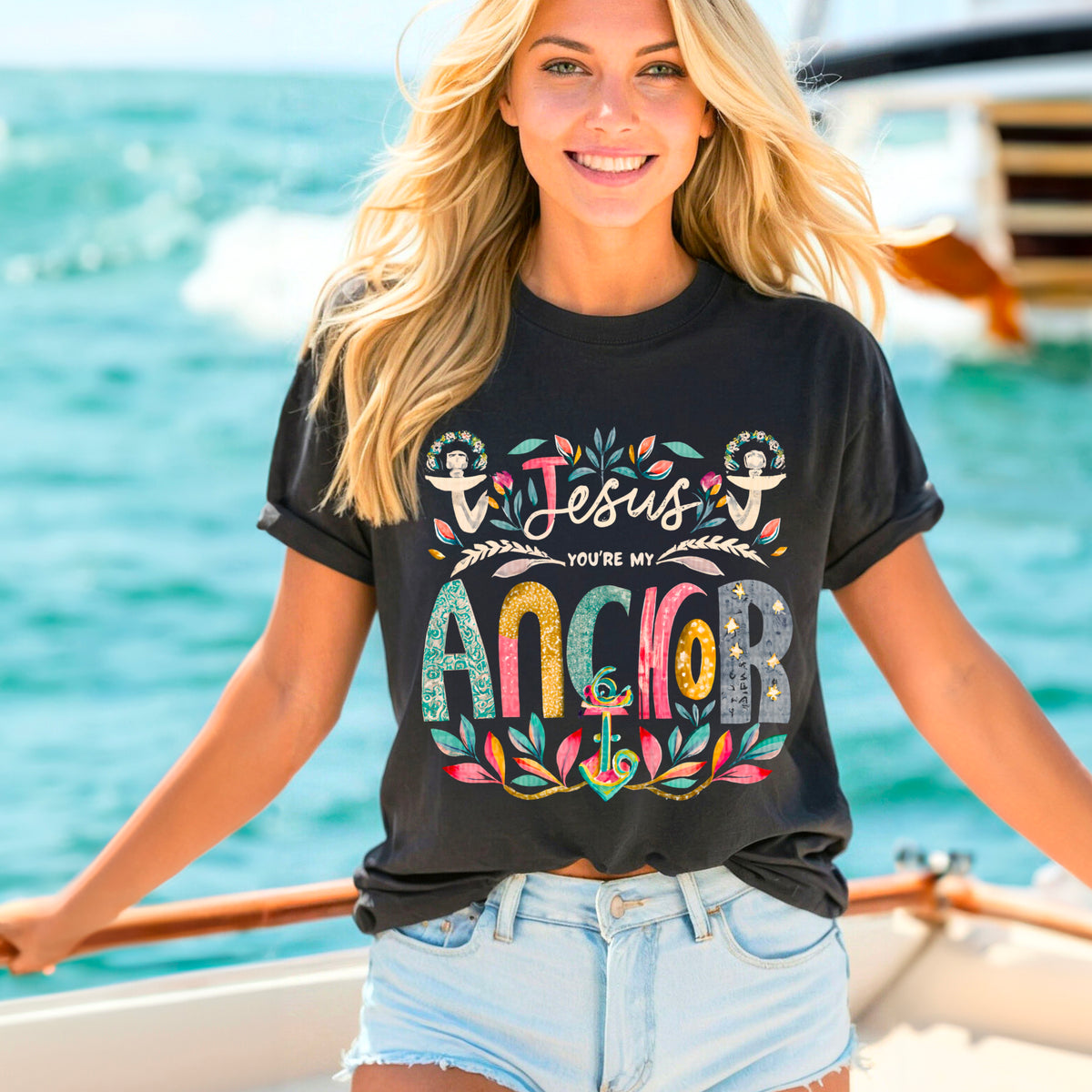 Jesus you’re my anchor 95387 DTF transfer