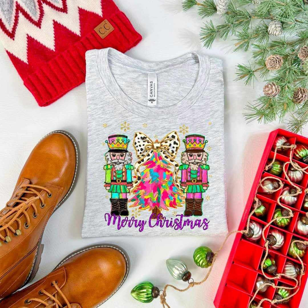 Merry Christmas nutcrackers and tree (ABD) 65763 DTF transfer