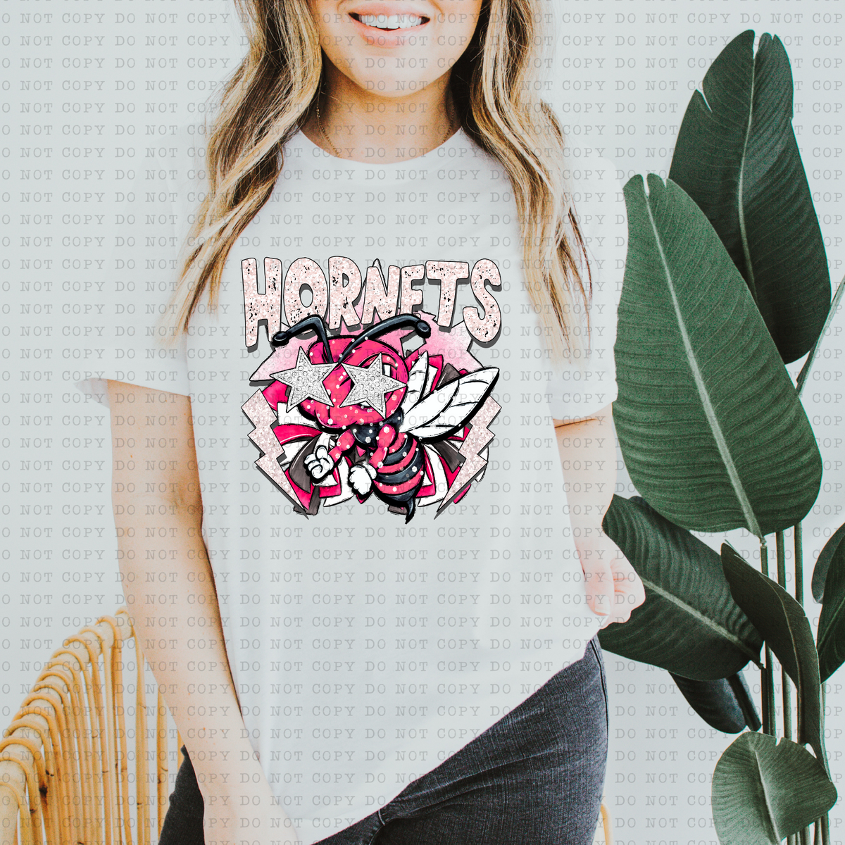 Hornets (Retro, Pink) 3228 DTF Transfers