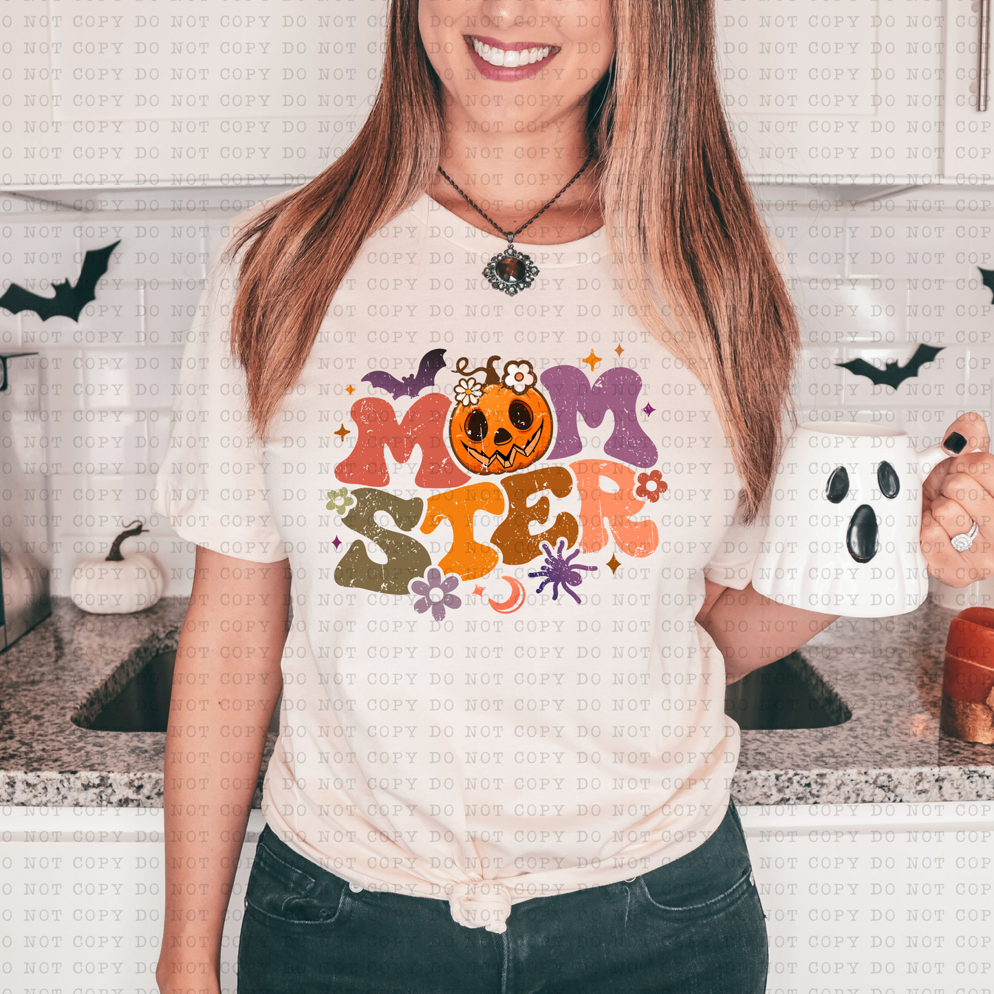 Momster (pumpkin, distressed) 3249 DTF TRANSFER