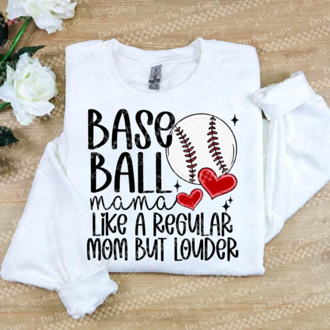 Baseball mama like a regular mom but louder (CMLD) 90533 DTF transfer