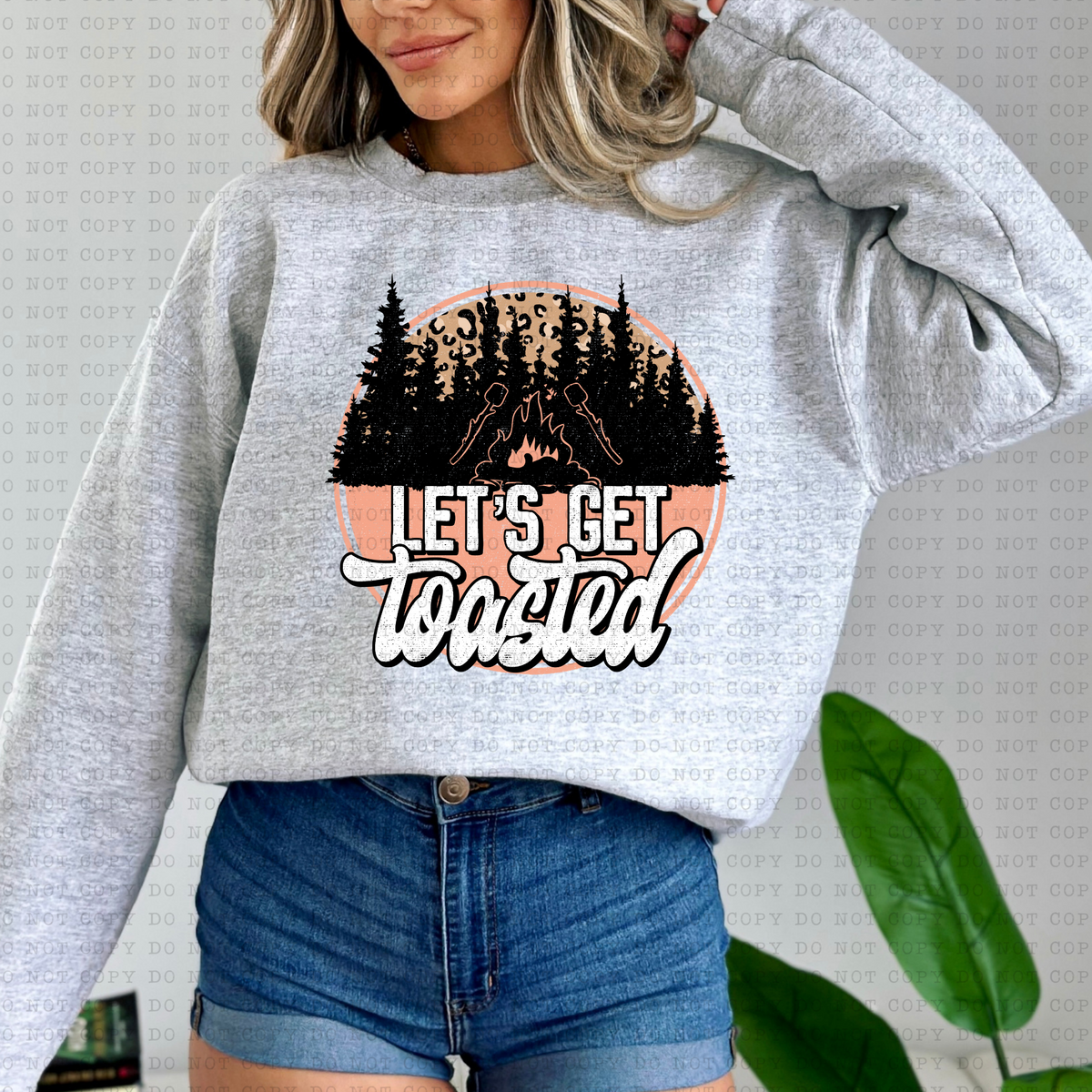 Let's Get Toasted (trees, retro) 3278 DTF Transfers