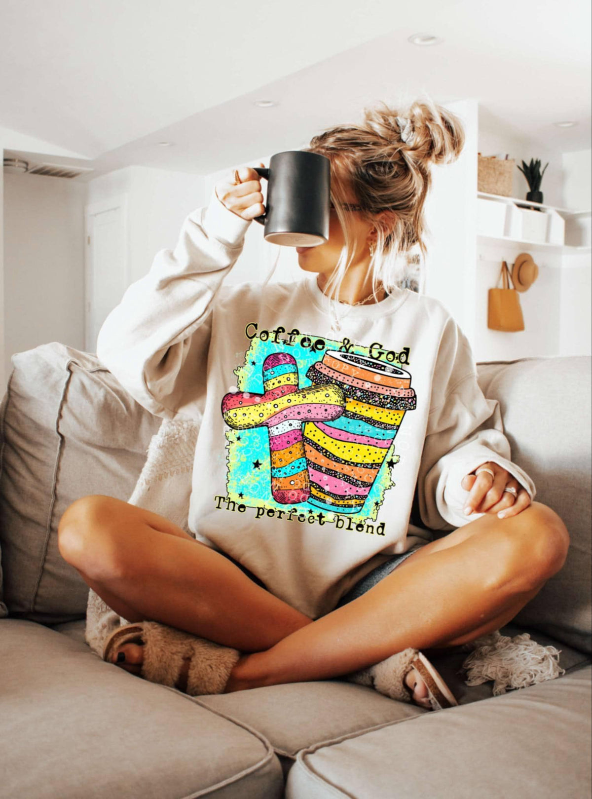 Coffee & god the perfect blend 98891 DTF transfer