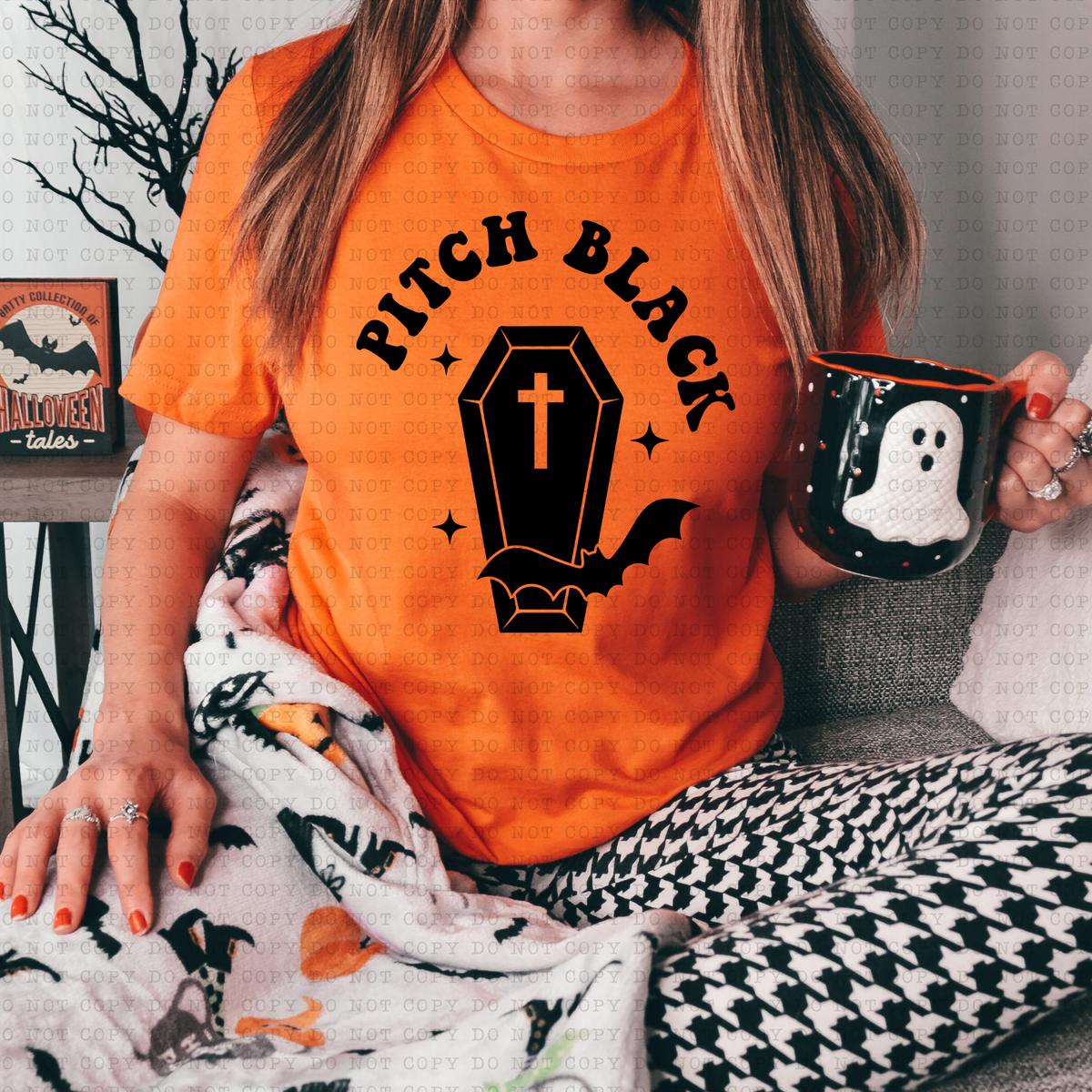 Pitch Black (coffin, bats) 3293 DTF TRANSFER