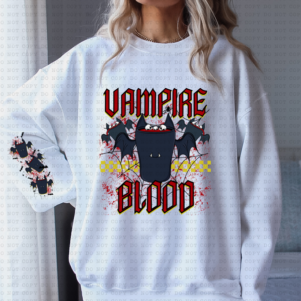 Vampire Blood SLEEVE ONLY (bats) 3299 DTF TRANSFER