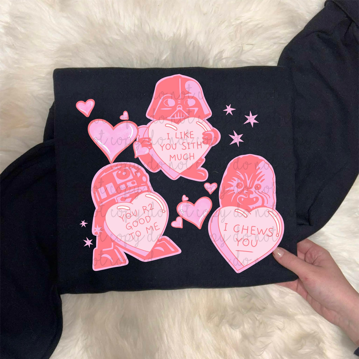 Space conversation hearts (MMD) DTF Transfer