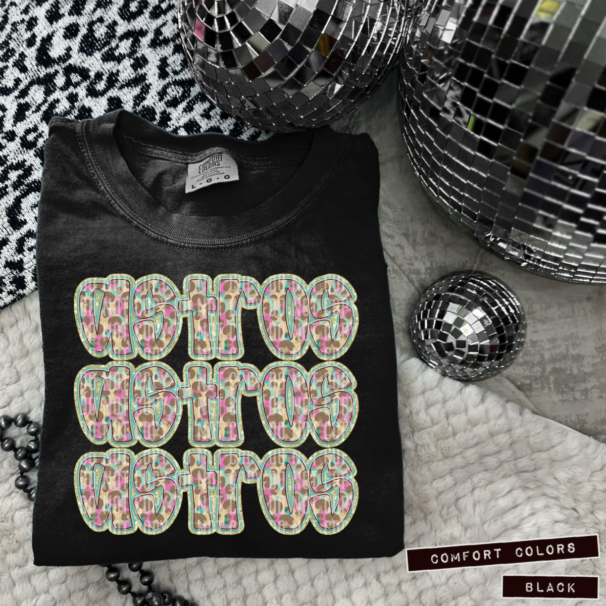 Astros Leopard Stacked (Caplinger) 98510 DTF transfer