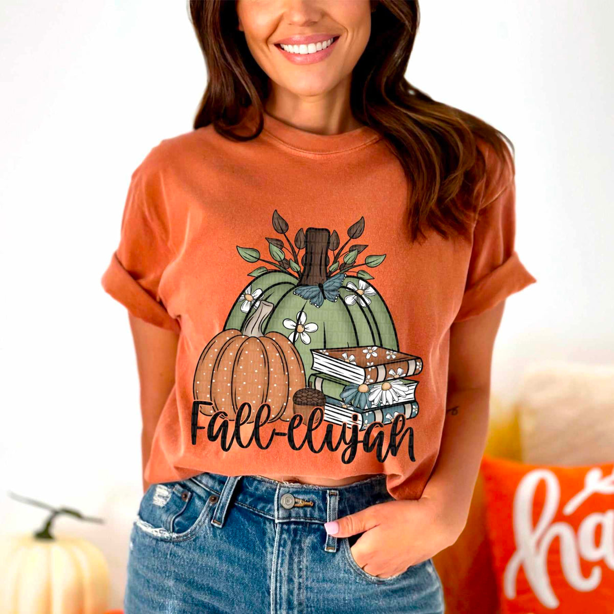 Fallujah pumpkins and books 53524 DTF transfer