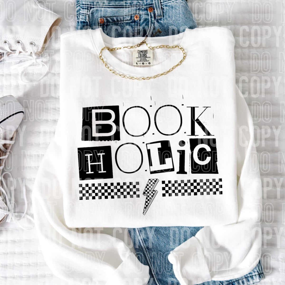 Book holic lightning bolt 96987 DTF transfer