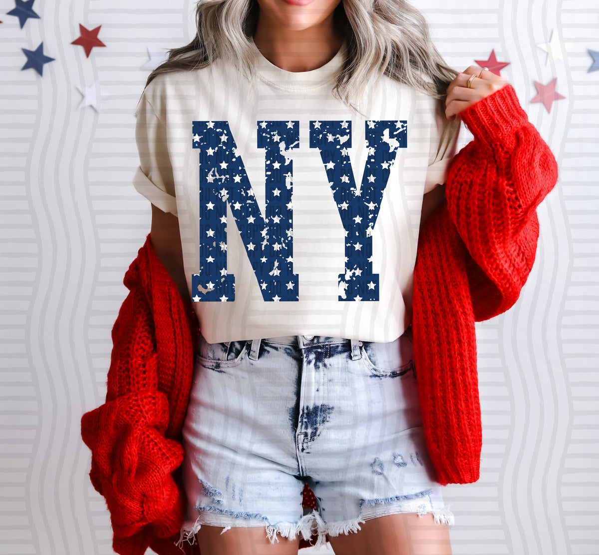 NY white stars (Caplinger) dtf transfer