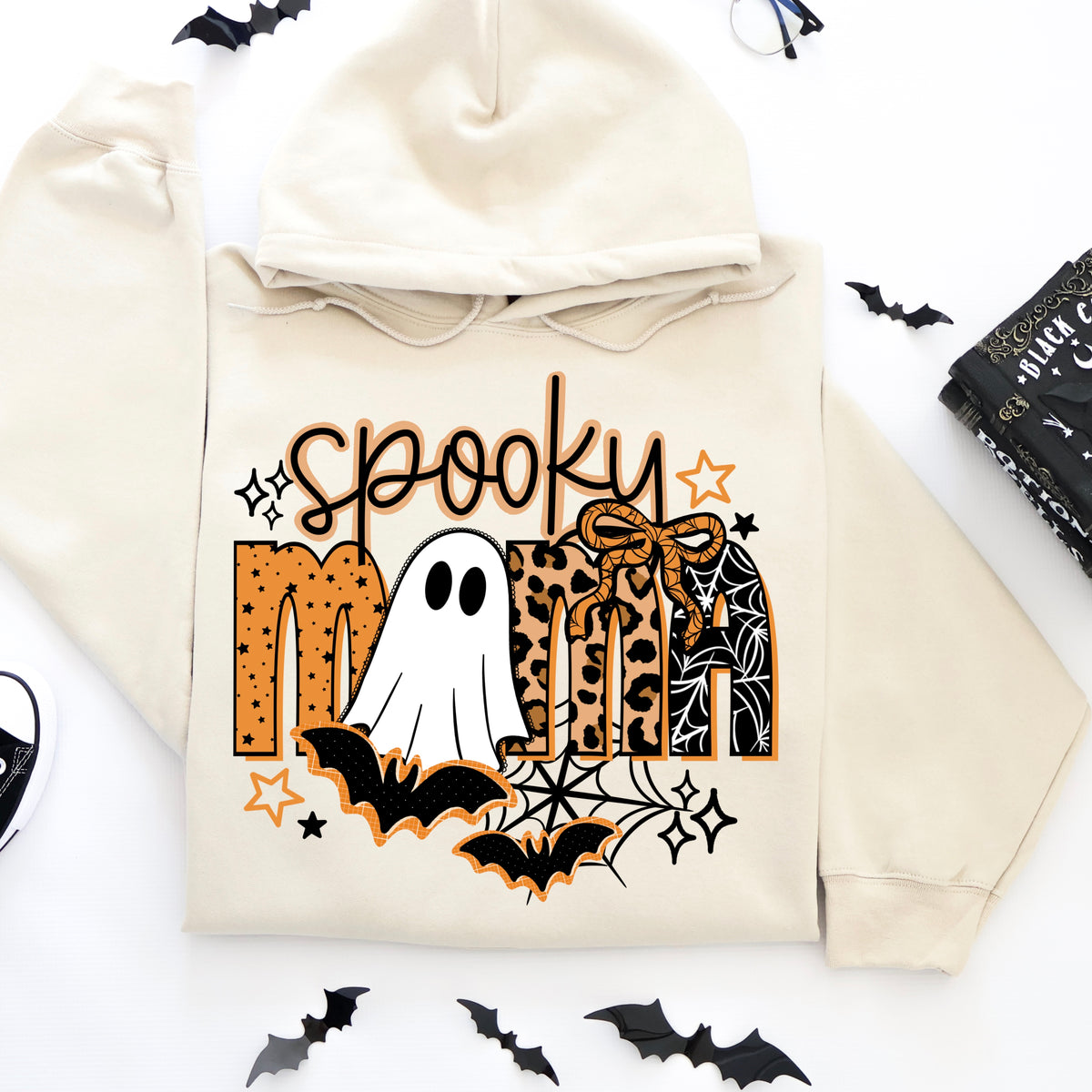 Spooky mama ghost (black) (CSC) DTF Transfer