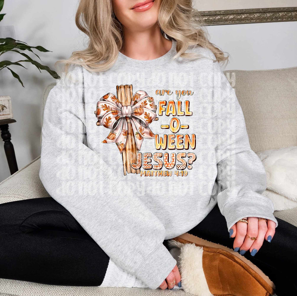 Are you fall-o-ween Jesus cross (SSD) 60574 DTF transfer