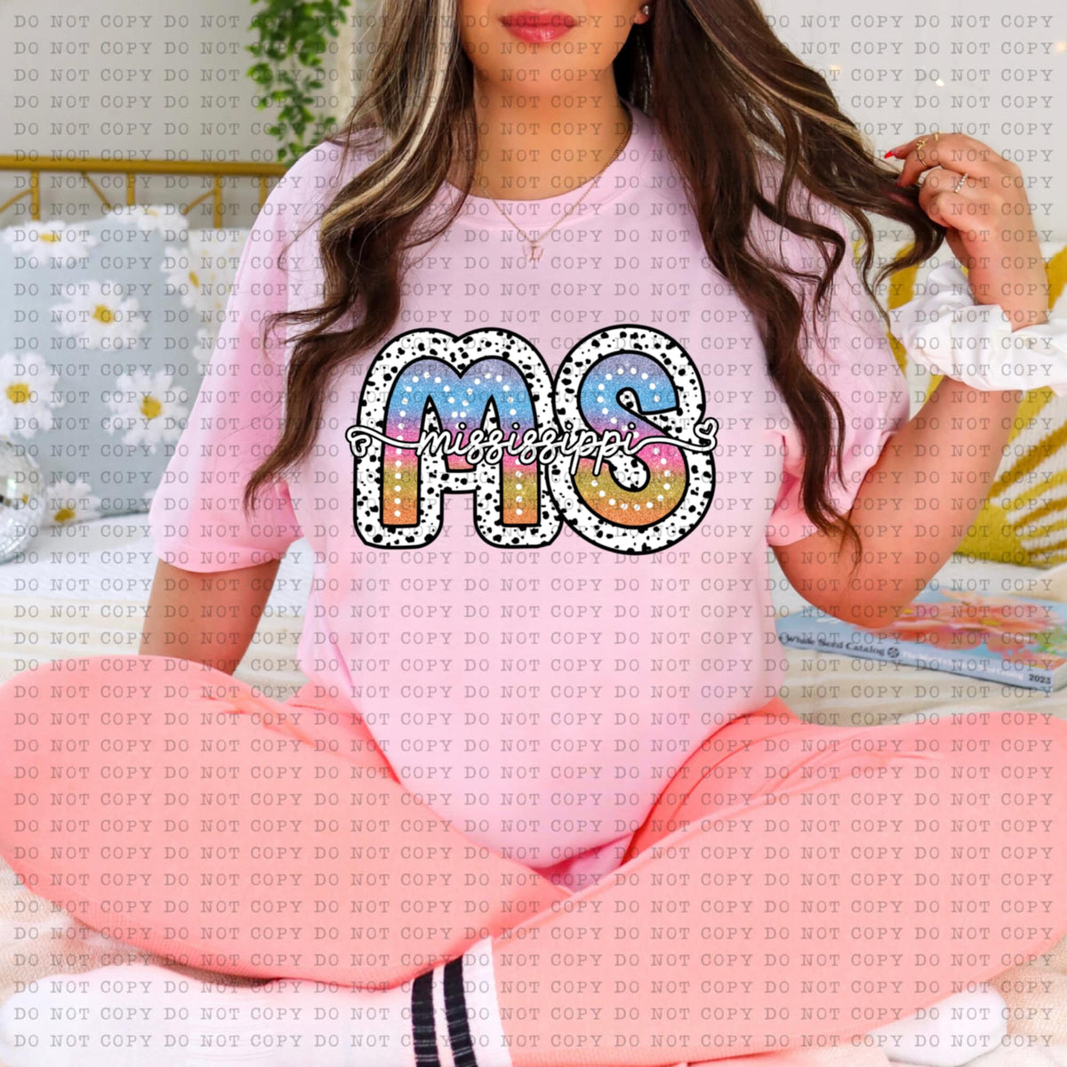 MS Mississippi tie dye dottie (ECHT) 94230 DTF transfer