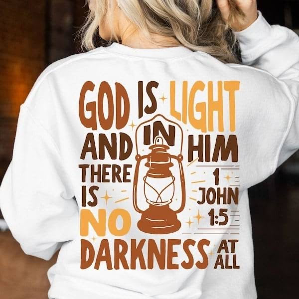 God is light and in him there is no darkness (KARTA) 64018 DTF transfer