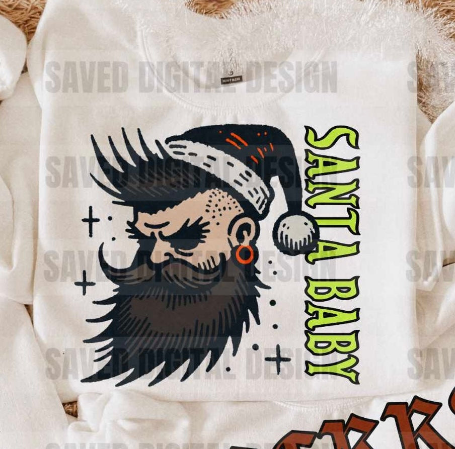 Santa baby rad Santa 64402 DTF transfer