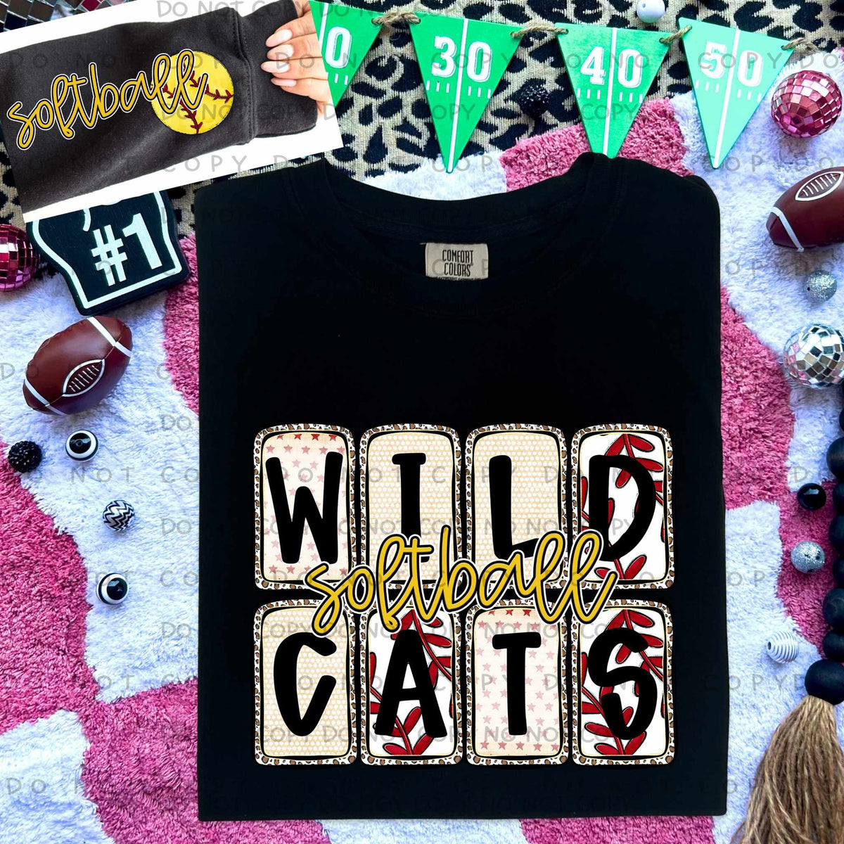 Wildcats Softball FRONT (Caplinger) 82772 DTF transfer