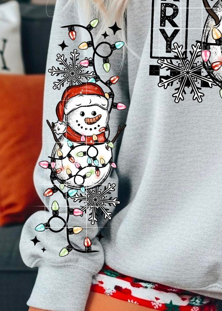 Snowman Christmas Lights (SLEEVE) (CSC) DTF Transfer