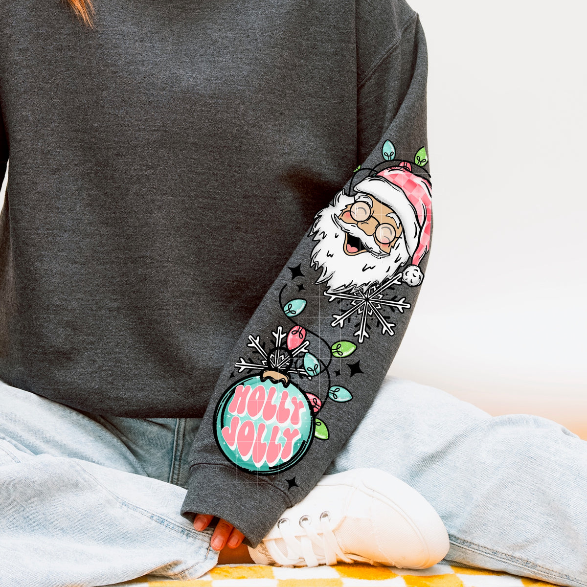 Merry Christmas colorful Santa lighter skin (SLEEVE) (CSC) DTF Transfer