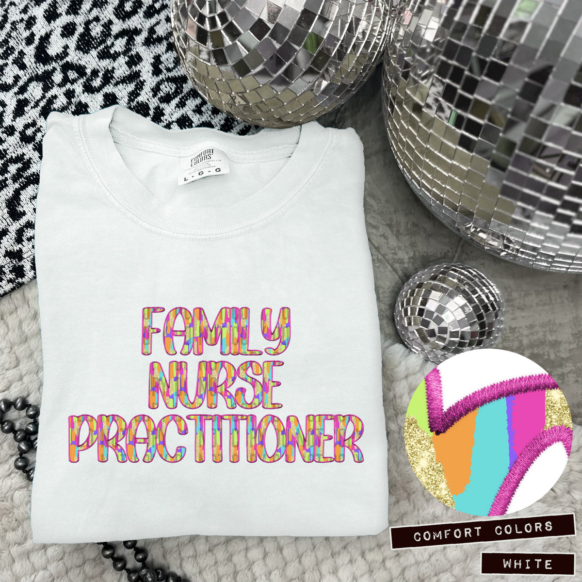 Family Nurse Practitioner Juneberry Brushstrokes (Caplinger) DTF transfer