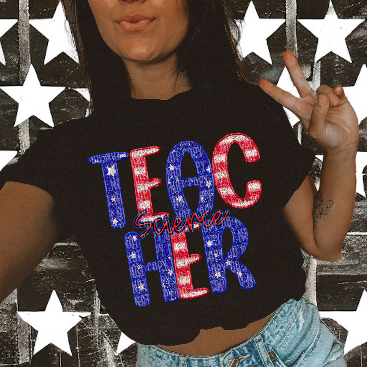 Patriotic Science Teacher (Caplinger) 102165 DTF transfer