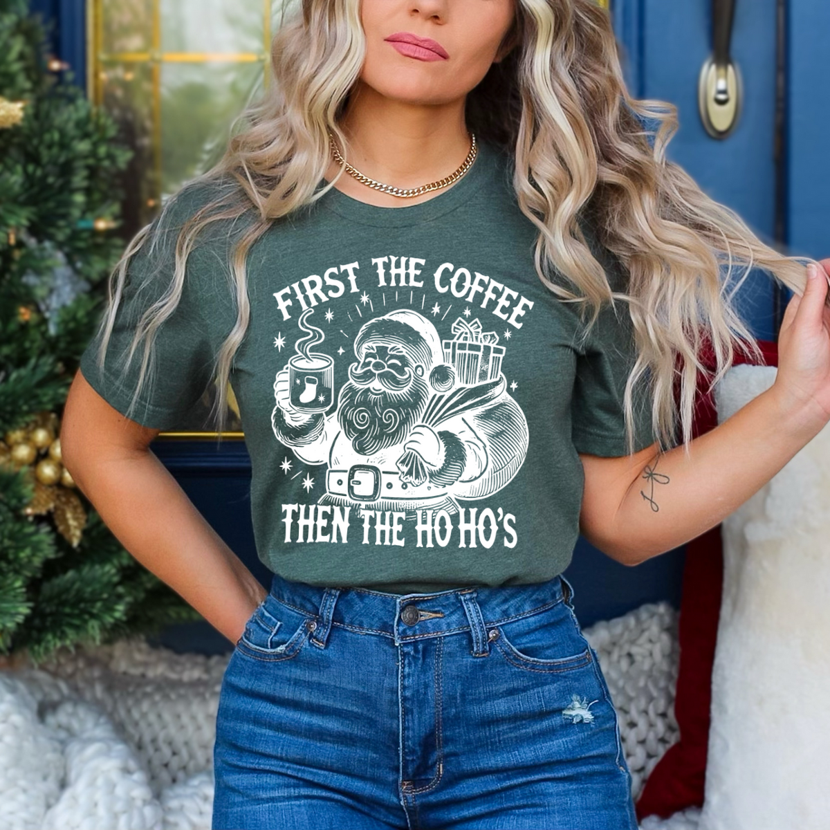 First The Coffee Then The Ho Ho's 68297 DTF Transfer