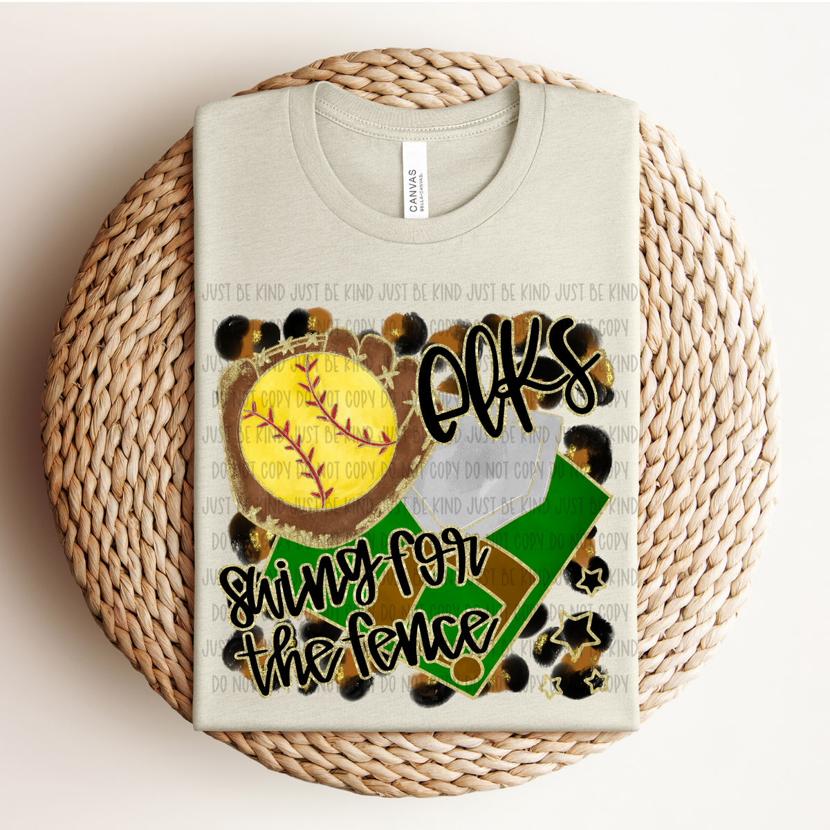 Softball Elks Swing For The Fence (Caplinger) 83471 DTF Transfer
