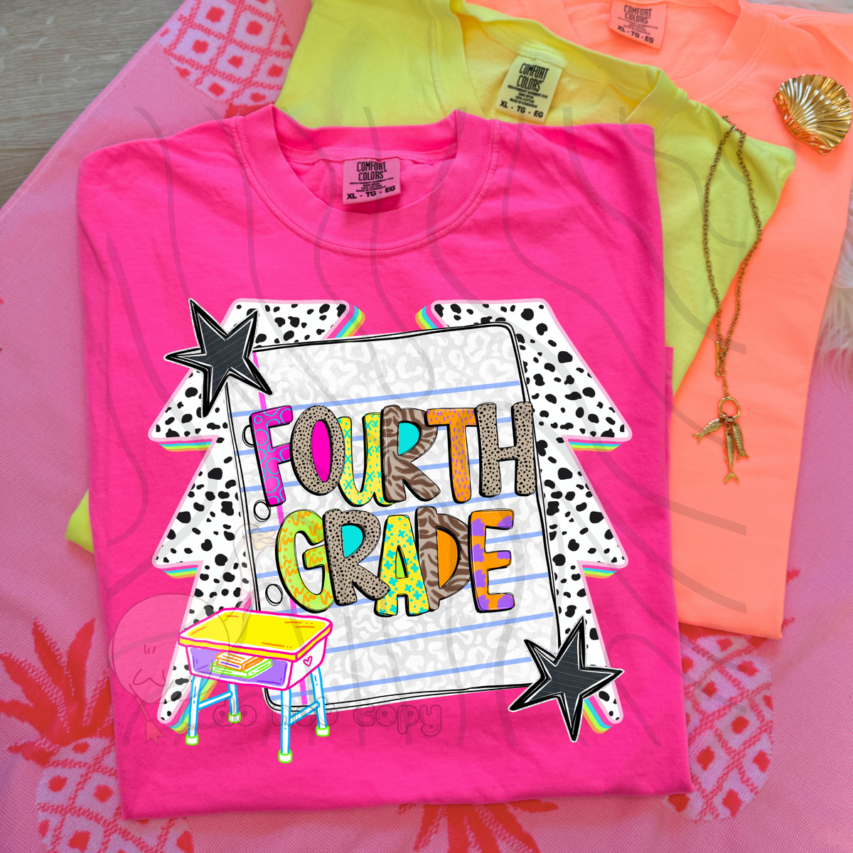 Fourth grade dalmatian lightning bolts (DKD) DTF transfer