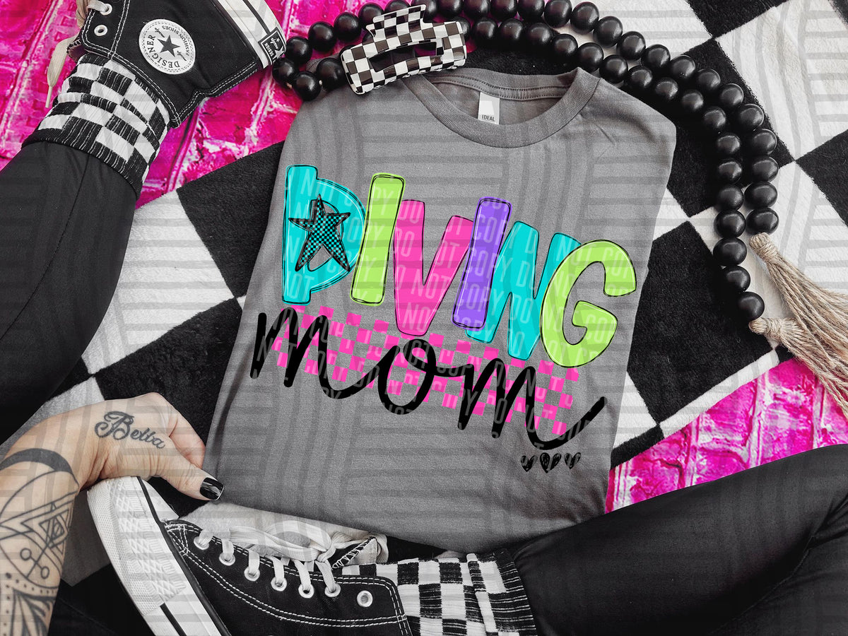 diving mom checkers (Caplinger) DTF Transfer