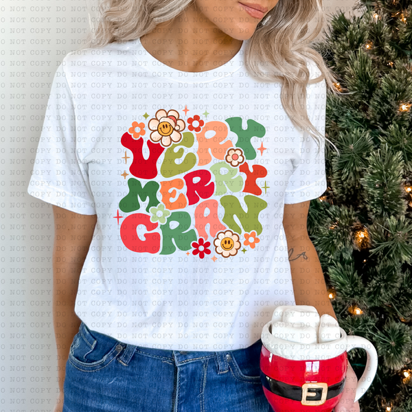 Very Merry Gran (retro, smile) 3300 DTF TRANSFER