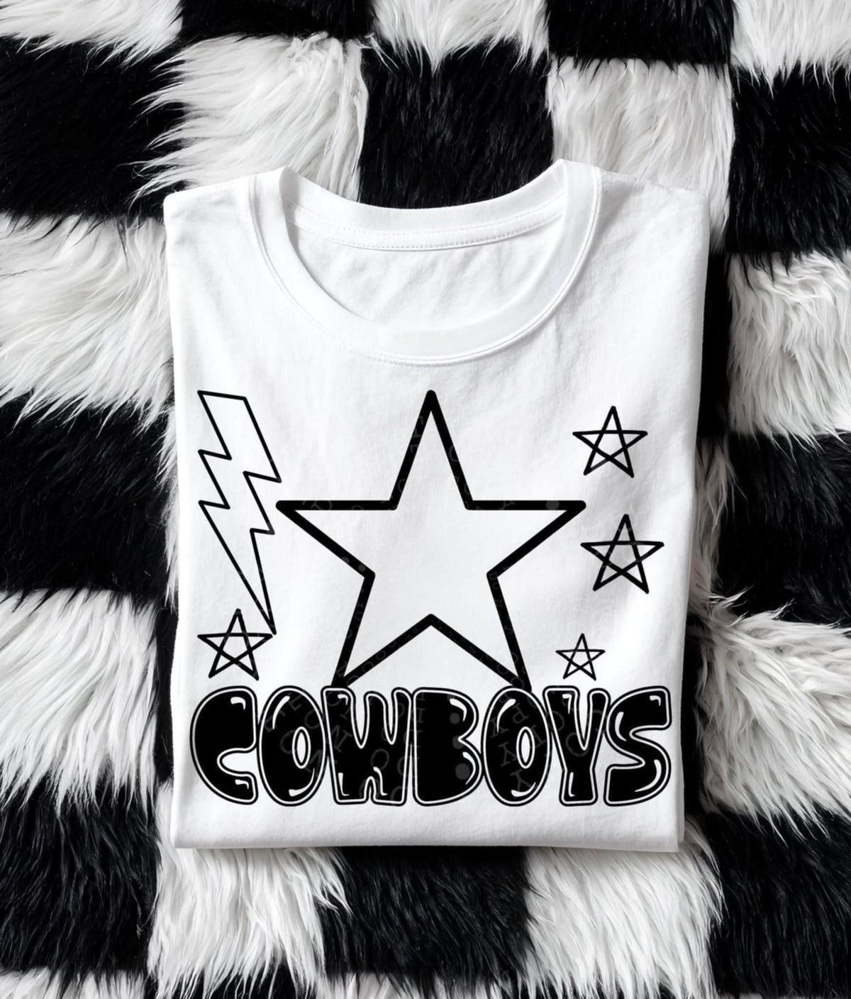 Cowboys Mascot BLACK (C’s) DTF transfer