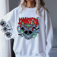 Spookycita SLEEVE ONLY (skull coffee, ghost) 3318 DTF TRANSFER