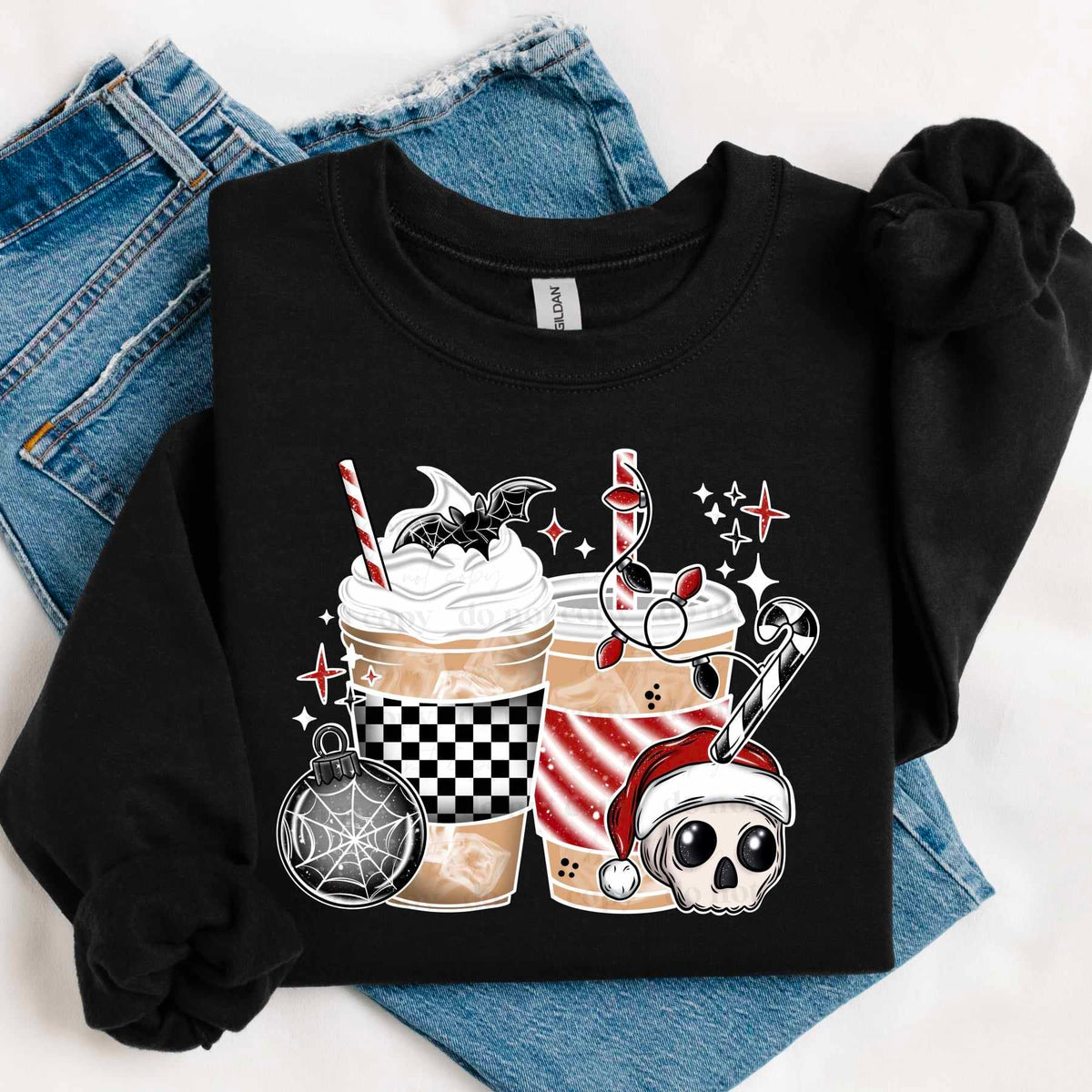 Spooky coffee WHITE (CSC) 64640 DTF transfer