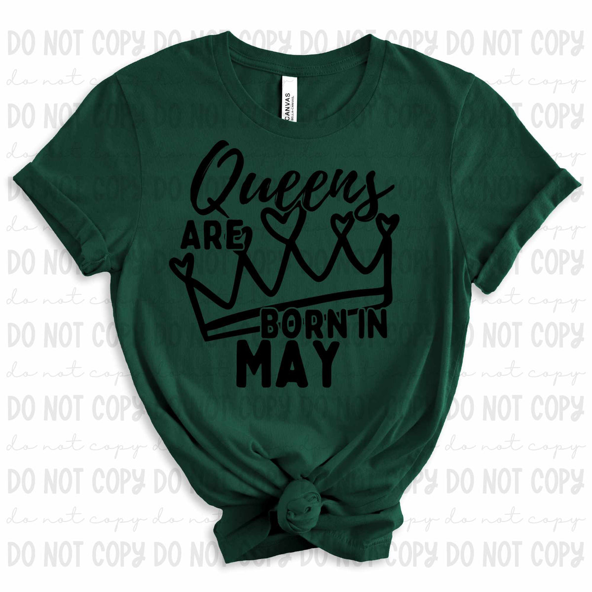 Queens are born in May BLACK (REVEL) 79747 DTF transfer