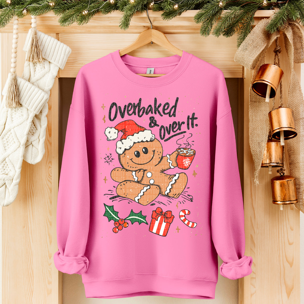 Over baked and Over it gingerbread 113408 DTF transfer