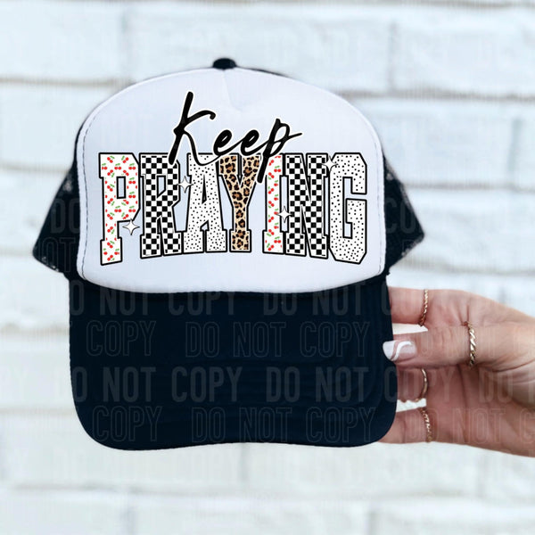 Keep praying patterned 106918 DTF transfer