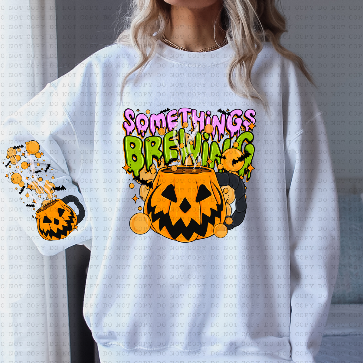 Somethings Brewing (pumpkin) FRONT ONLY 3337 DTF TRANSFER