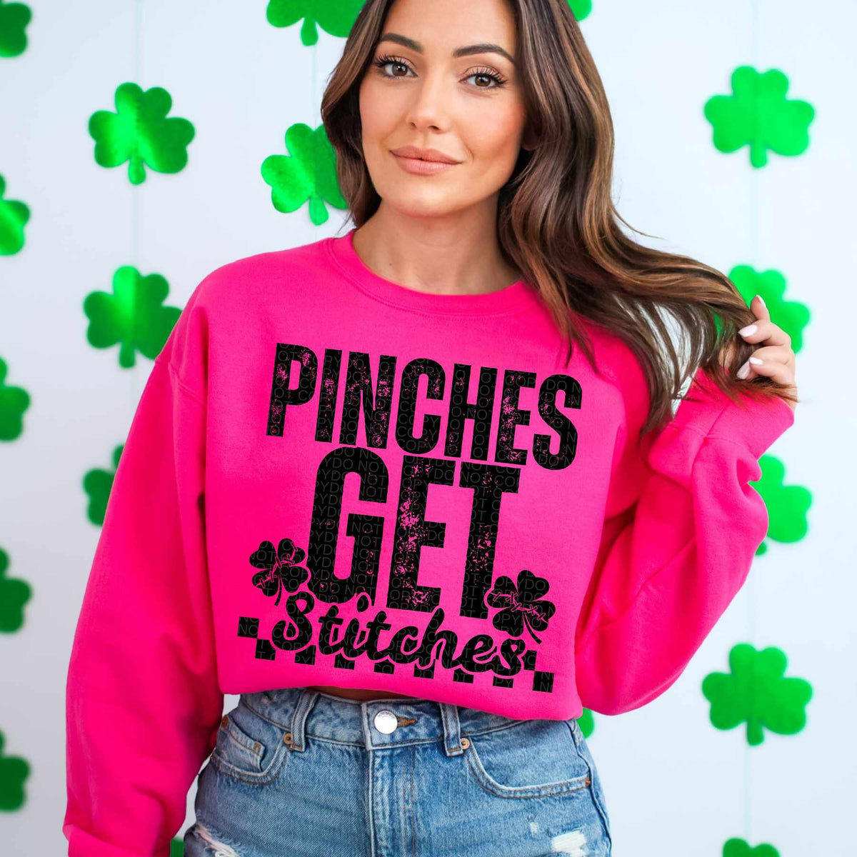 Pinches get stitches BLACK (HW) 79414 DTF transfer