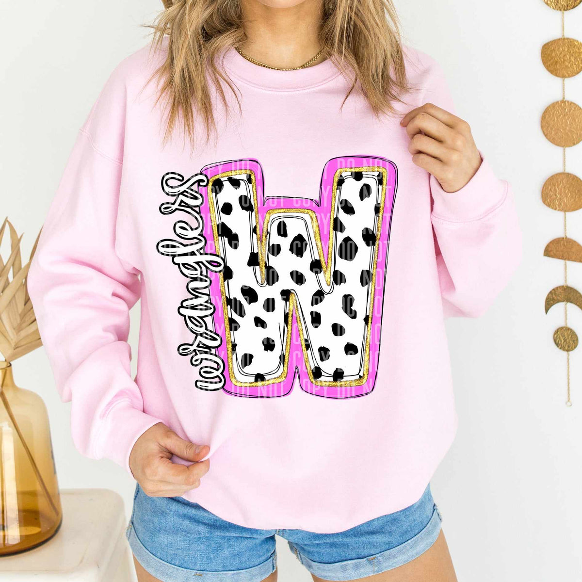 Wranglers Polka Font Mascot Caplinger 56233 DTF transfer