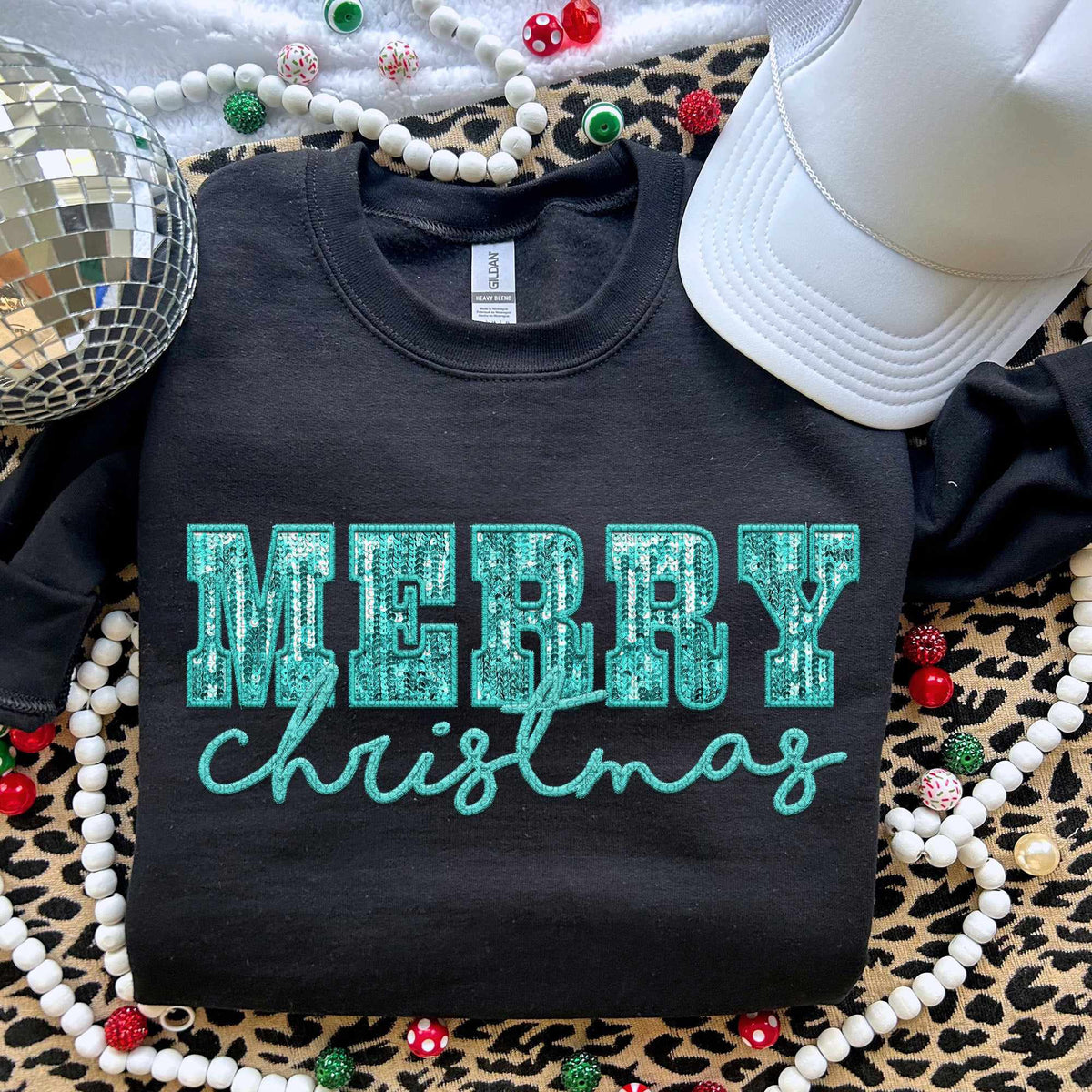 Merry Christmas blue (HW) 70150 DTF transfer
