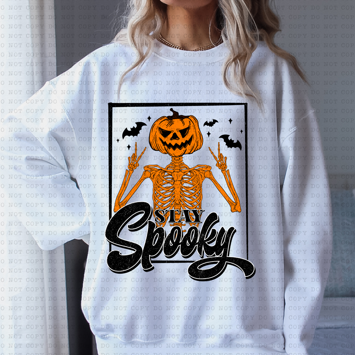 Stay Spooky (skeleton, pumpkin head) 3356 DTF TRANSFER