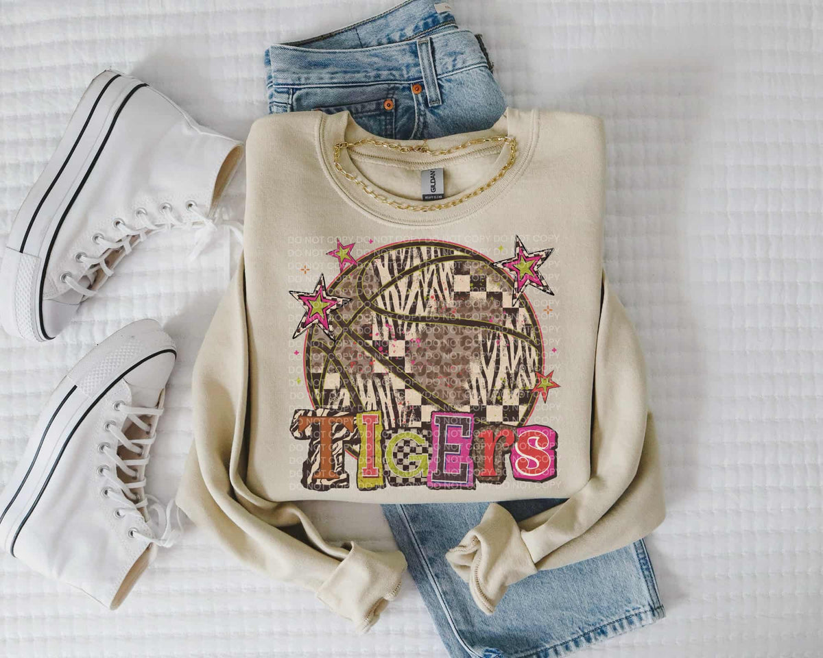 Tigers magazine font and basketball (SCG) DTF Transfer